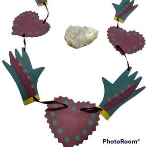 Hands and hearts Vintage Ivan Barnett 1985 piece handcrafted‎ metal